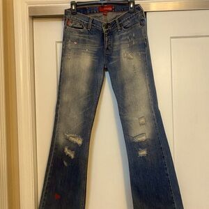 HOLLISTER BELLBOTTOM DENIM JEANS-5R